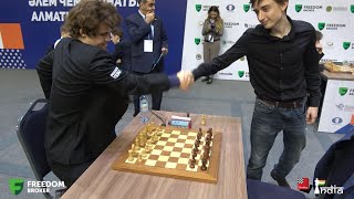 Carlsen and Dubov speak just 1 line with each other after the game! World Rapid 2022