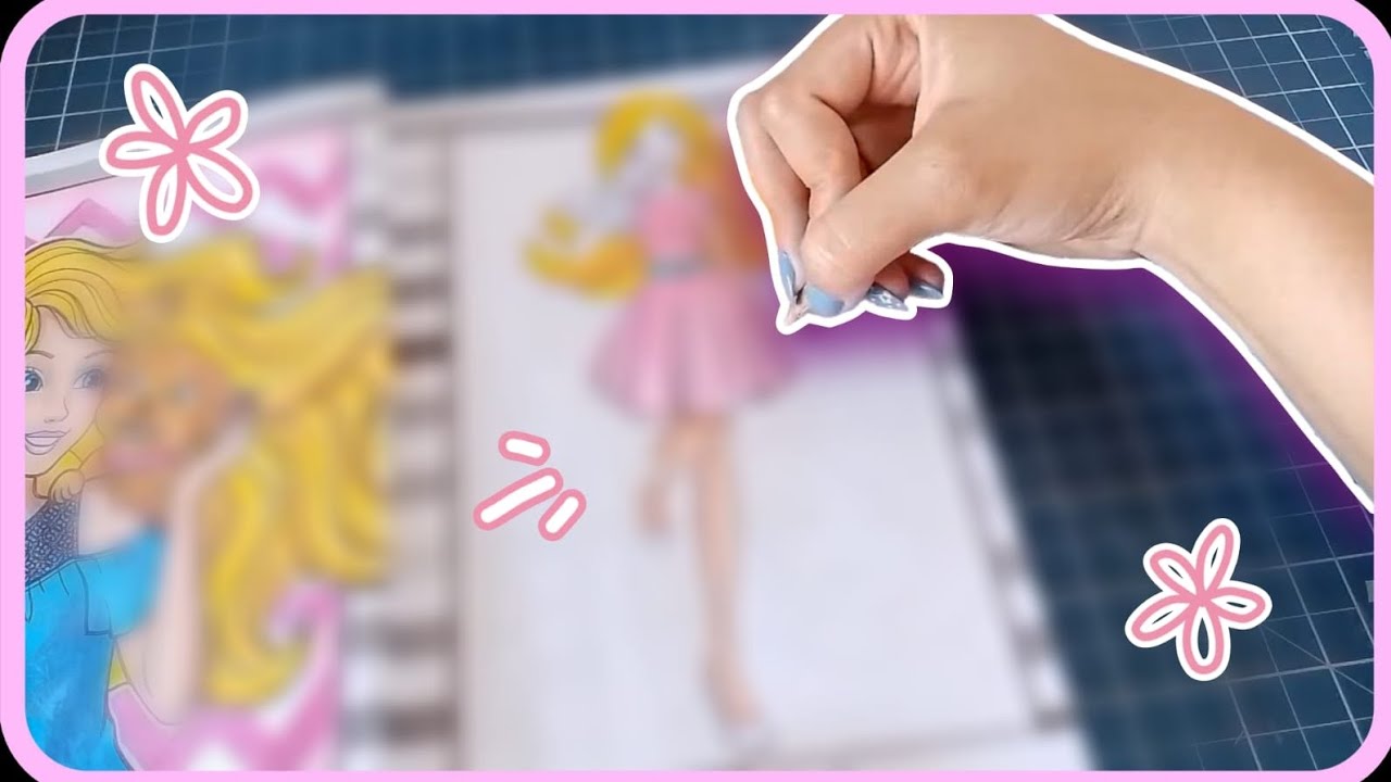 PINTANDO UMA PÁGINA DO LIVRO DE COLORIR DA BARBIE!🩷
