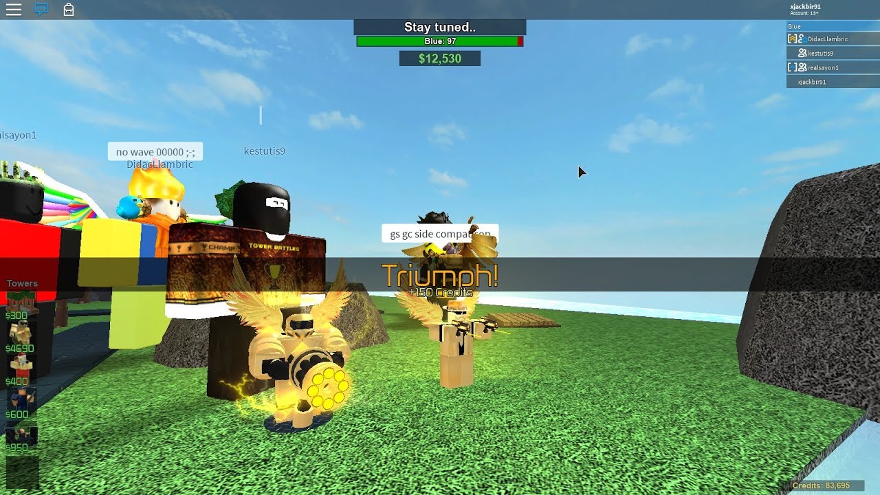 The Golden Reaping Tower Matchups Tower Battles Roblox By Josh Mats - tower battles commando shirt roblox