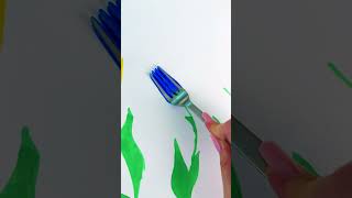 Fork Drawing Hack for Fun Play Time! 🍴🖼️ #drawing #hacks
