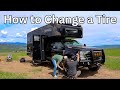 How to change a tire on a large Expedition Truck