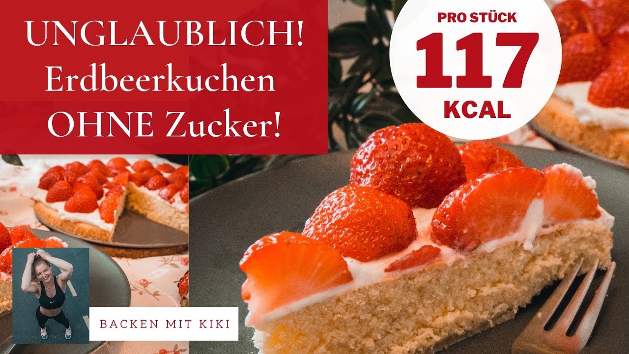 Der schnellste Erdbeerkuchen OHNE Zucker!!😯🍓