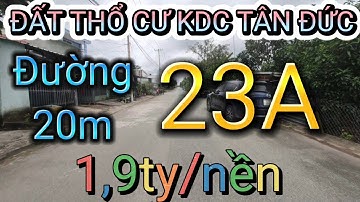 đất thổ cư đường 23a kdc tân đức | đức hòa | đình toản bđs