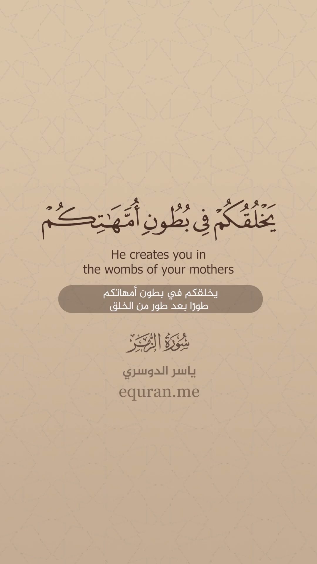 سورة الزمر [ 6 ] الشيخ ياسر الدوسري