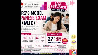 🚨 LAST FEW SEATS! 🚨🎌 SNRC's FREE Model Japanese Exam (MJE) is almost full! Learn Japanese At SNRC
