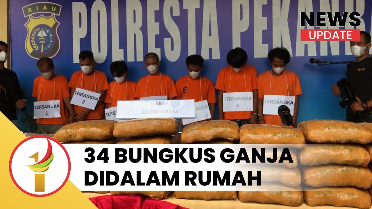 Polresta Pekanbaru Menggagalkan Peredaran Narkoba Jenis Ganja Kering Sebanyak 73 kg