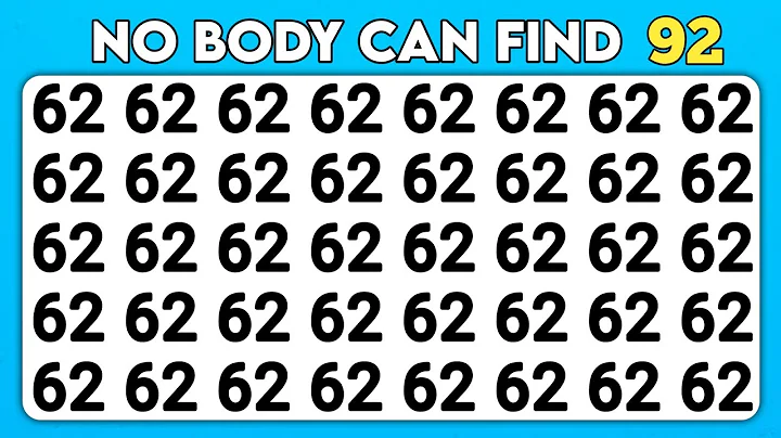 Find the Odd One Out - Number and Letter Hard Edition | Observation Skills Check