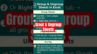 Group & Ungroup Sheets in Excel | Save Time with Multiple Sheets