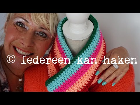 ♥️#iedereenkanhaken #crochet #joysjaal#haken#tutorial#nederlands#das#sjaal#tutorial #haken#scarf#joy