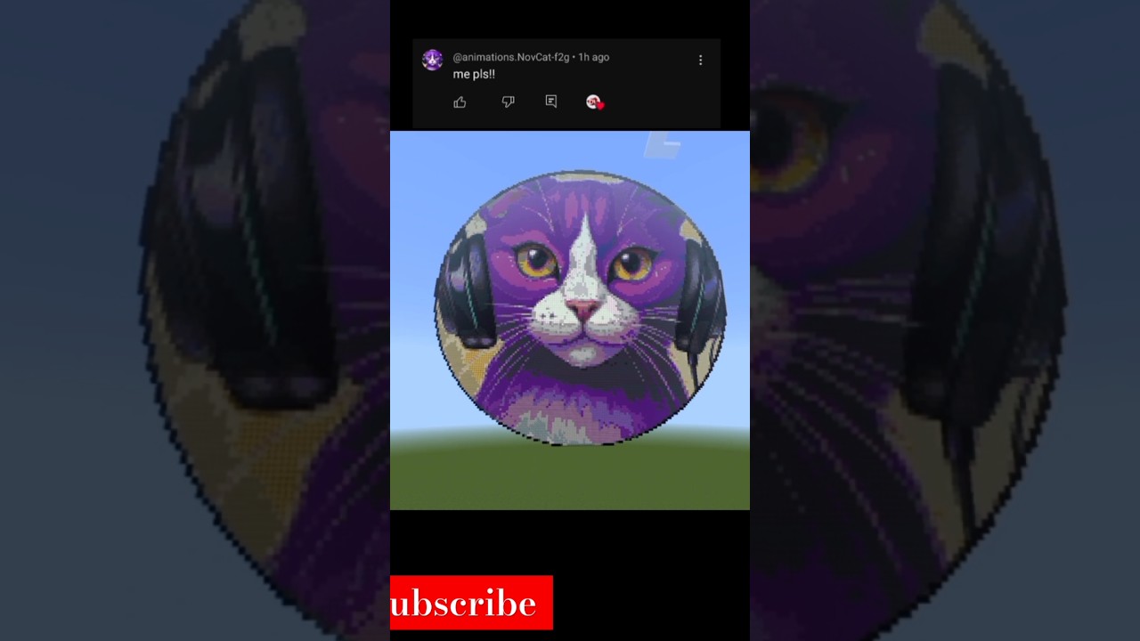 Making subscriber logo in Minecraft  