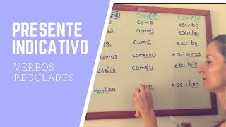 PRESENT INDICATIVE REGULAR VERBS in Spanish