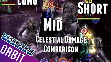 DCUO | Game Update 53 - Celestial Short/Mid and Long Rnge Damage Comparison