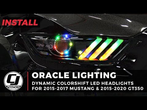 2015-2017 Mustang Install | Oracle Lighting Dynamic ColorSHIFT RGB+A LED Headlights