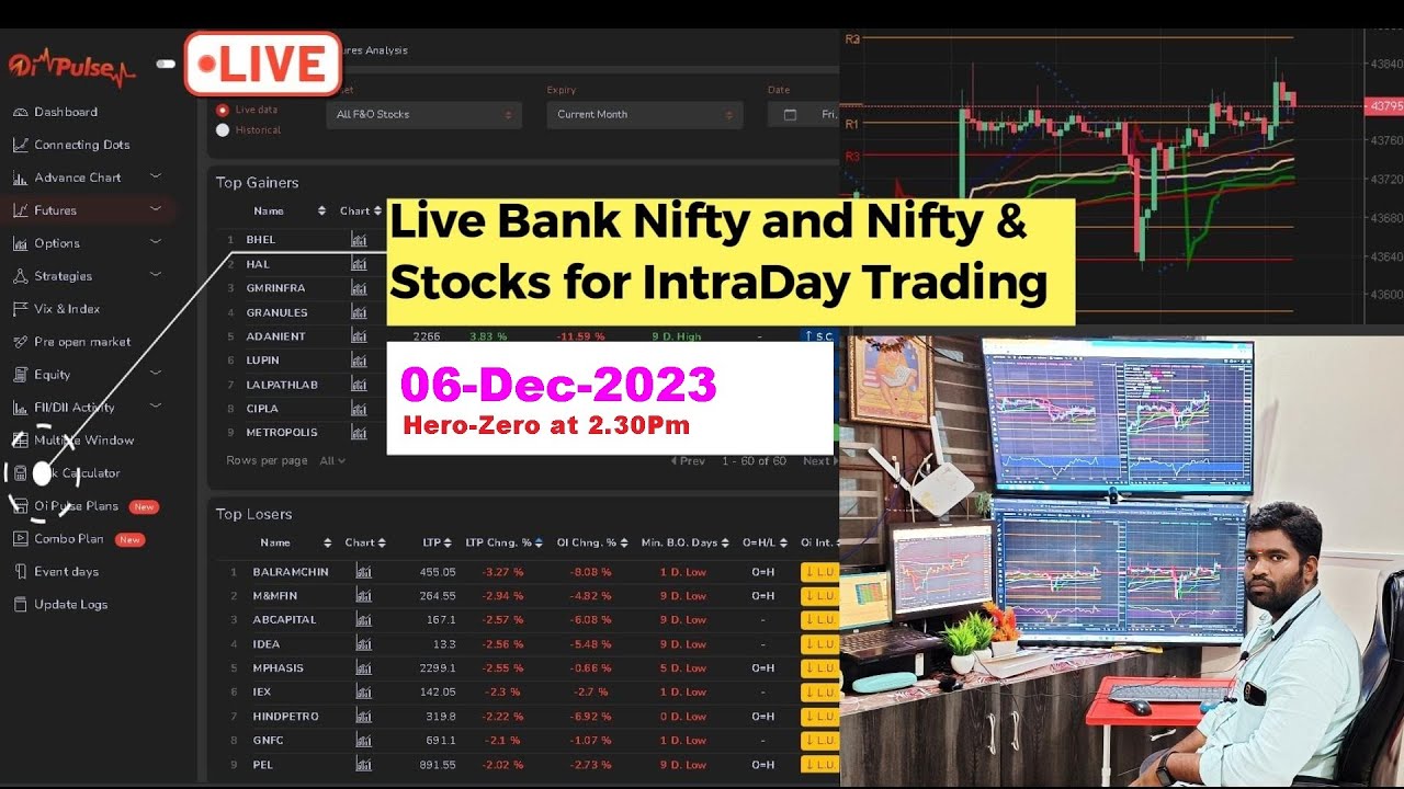 Live Nifty Expiry Scalping with OI Pulse & English &Telugu 14-12-23 # ...
