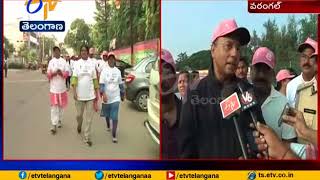 Pink Ribbon Walk Organised By Ushalakshmi Breast Cancer Foundation Warangal