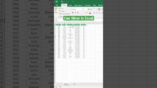 How to use Slicer in Excel? | Use Slicer to create Interactive data #shorts #excel #exceltricks