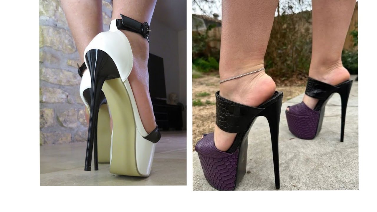Very impressive and classy collection of platform high heel sandals for ladies #platformheel #viral.
