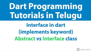 #34 - INTERFACE  in Dart (Implements Keyword) | Dart Tutorials in telugu Sai Gopi Tech Telugu