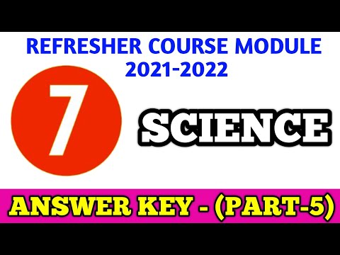 7th Standard Science Refresher Course Module Answer key UNIT 9,10 EM