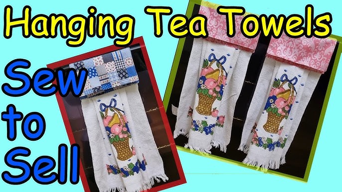 How to Make a Hanging Tea Towel Tutorial - Easy Last Minute DIY Gift 