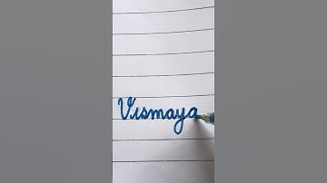 Vismaya❤️|| Name lettering ||#shorts #cursive #cursivewriting #handwriting #art