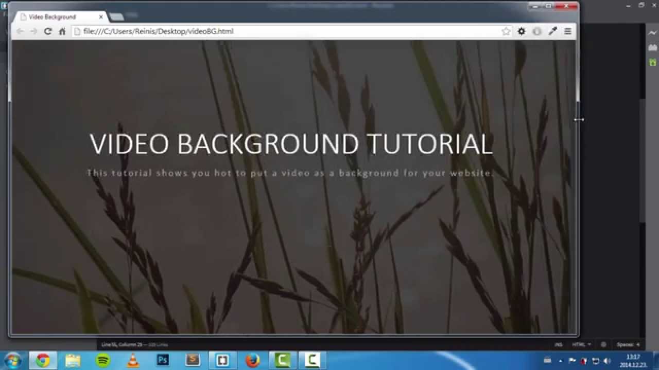 Video As A Background For Website HTML CSS YouTube