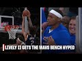 Derrick Lively II&#39;s alley-oop gets the Mavs&#39; bench HYPED 😤 | NBA on ESPN