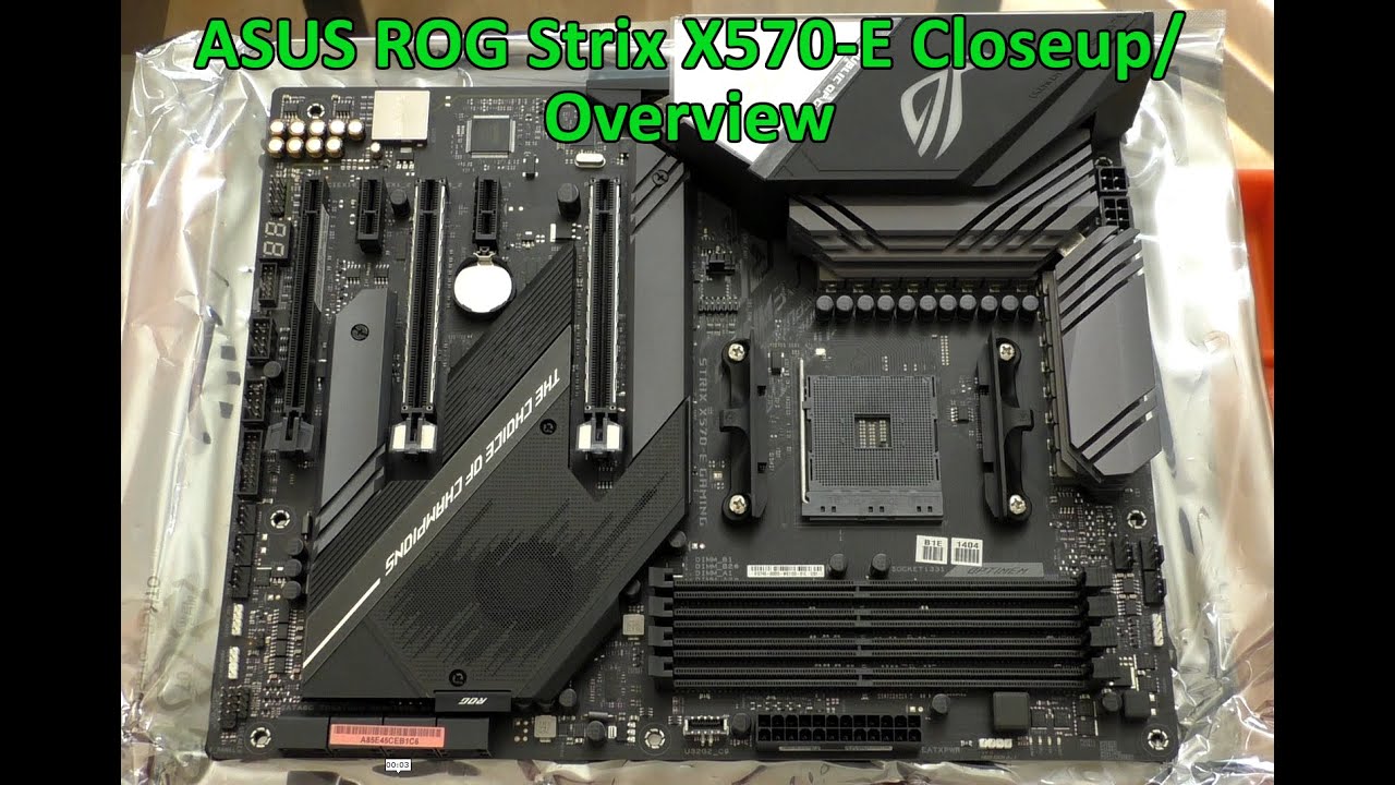 Asus Rog Strix X570 E Motherboard Closeup Overview Youtube