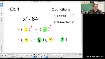 Factor Lesson 4: Difference of Squares