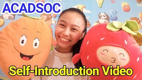 SAMPLE SELF-INTRODUCTION VIDEO (ACADSOC) | Confidently Claire