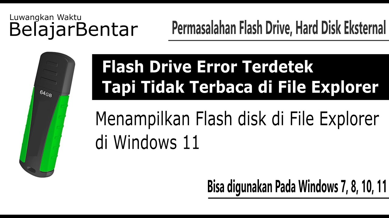 Cara Menampilkan Flash Disk Yang Terbaca Terdeteksi Tapi Tidak Ada Di