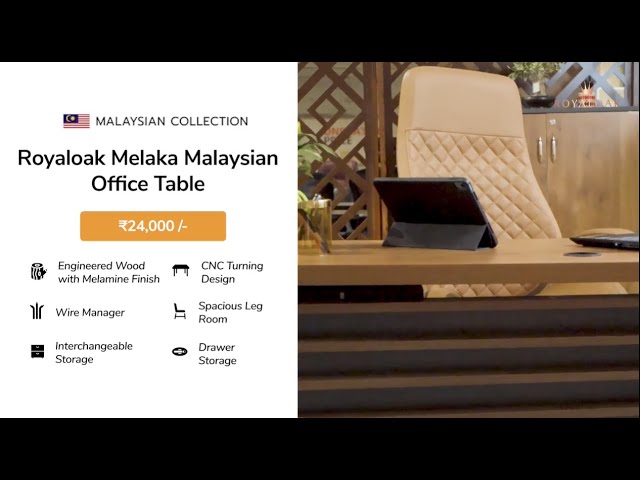 Buy Royaloak Melaka Malaysian Office Table 1.4M In Melamine Finish