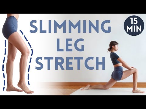 15 MIN SLIM & LONG LEG STRETCH | Calves & Thighs Slimming ~ Emi