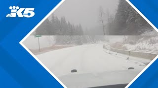 Speeding drivers end up in ditch on Snoqualmie Pass, officials say