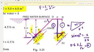 Fluid Mechanics Chapter 3 | Hydrostatic Forces | Example 3.18 Solution