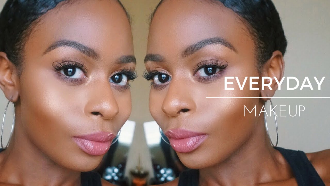 My EVERYDAY Makeup Routine DARK SKIN YouTube