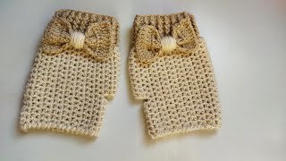 كروشي جوانتي/قفازات لأي مقاس بدون أصابع جزء 1/How to crochet finger less Gloves