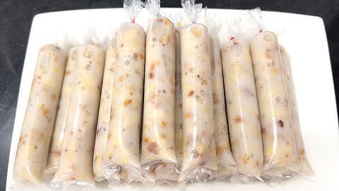 Cách Làm Kem Chuối Bịch Đậu Phộng Nước Cốt Dừa Thơm Ngon và Đơn Giản.Banana ice cream bag