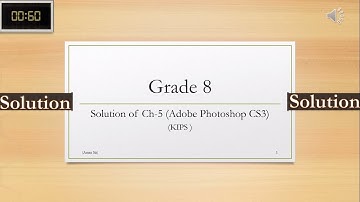 Class 8 Solution of Ch-5 (Adobe photoshop) KIPS IT apps ! aman sir ! amanT4 !