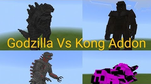 Godzilla Vs Kong Addon Showcase - Minecraft Mob Battle - Minecraft Addon