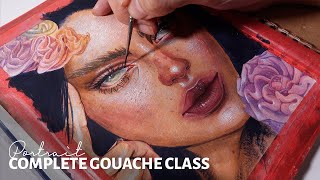 MASSIVE Gouache Portrait Painting Class 2020 by Haze Long