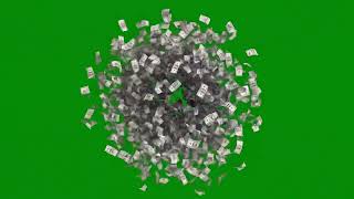 Money Explosion Green Screen | Cash Blast Effect Overlay