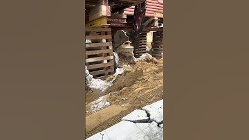 Pyrrhotite crumbling foundation concrete demo in Connecticut.
