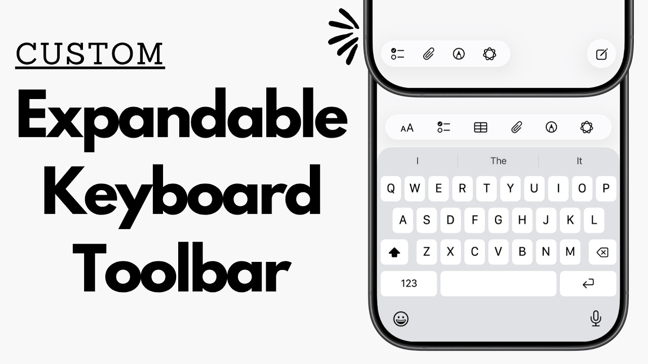 iOS 26 Custom Animated Keyboard ToolBar Using SwiftUI | Expandable ...