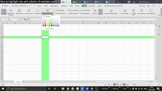 WPS How to highlight row and column of selected cell