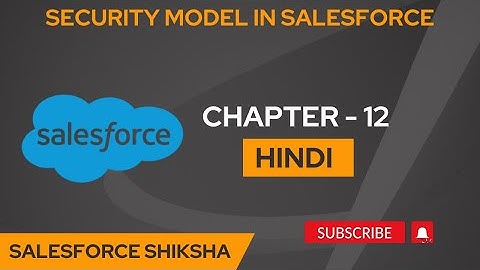 Security Model/Data Access Level in Salesforce - Chapter -12[Hindi]