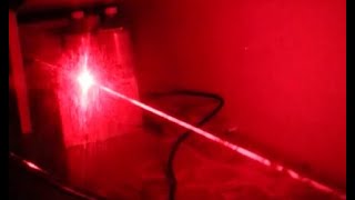 240mW High Powered Custom Red 660nm Laser, Philips 16x DVD-RW Diode, Beam Shots and Burning Tricks