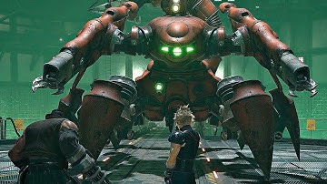 FINAL FANTASY VII Remake - Scorpion Sentinel Boss Fight (4K HDR)