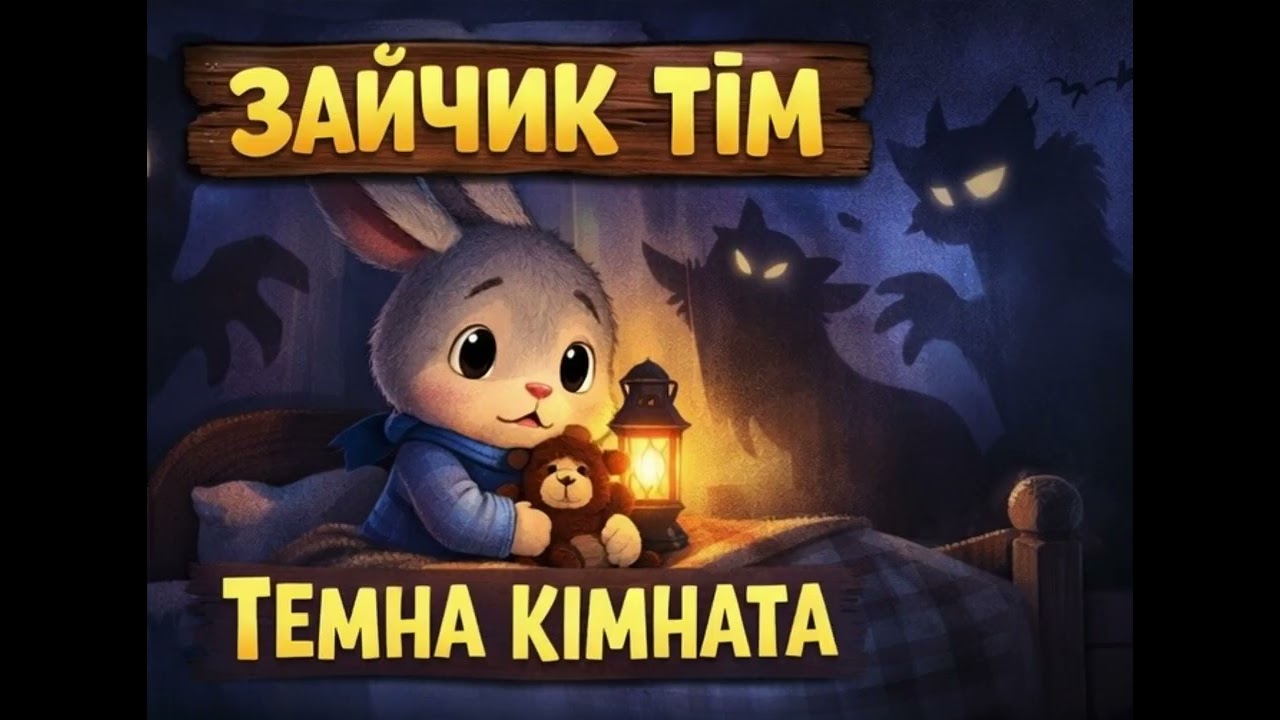 Зайчик Тім і темна кімната🌙 Казка перед сном для дітей | Аудіоказка українською