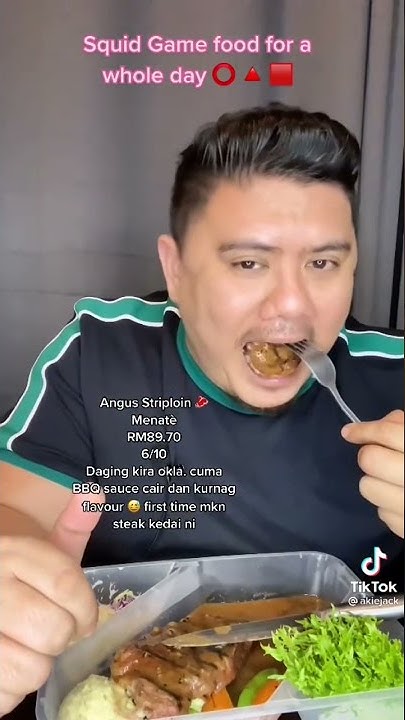 Squid game food for a whole day - YouTube